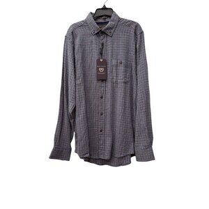 New Report Collection Men's Size M Blue Plaid Soft Touch Flannel Shirt